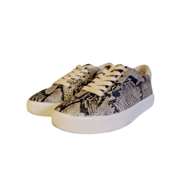 Sam Edelman Ethyl Snake Print Lace Up Sneakers Women's Size 6.5M - Picture 1 of 11